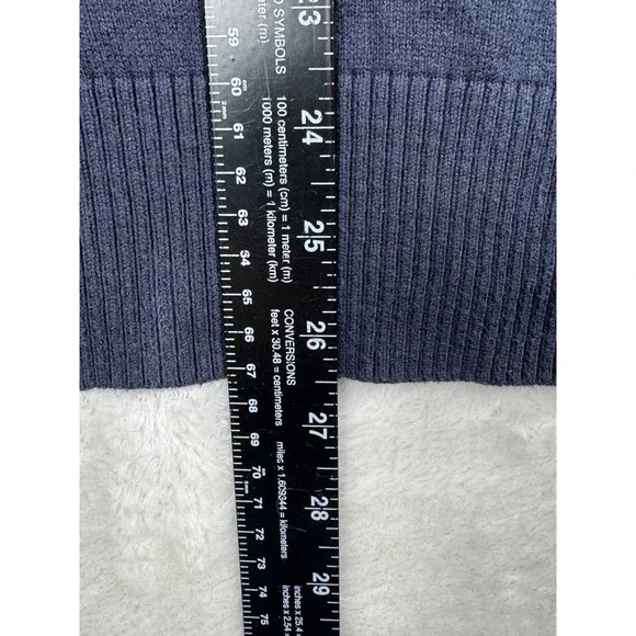 Eddie Bauer Cotton Cashmere Sweater Vest Layering Academia Preppy Men Blue Large - Picture 6 of 6